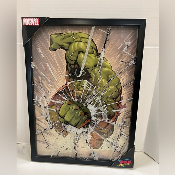 Marvel Hulk Dynamic Smash Art - Green and Black - Picture 1 of 4